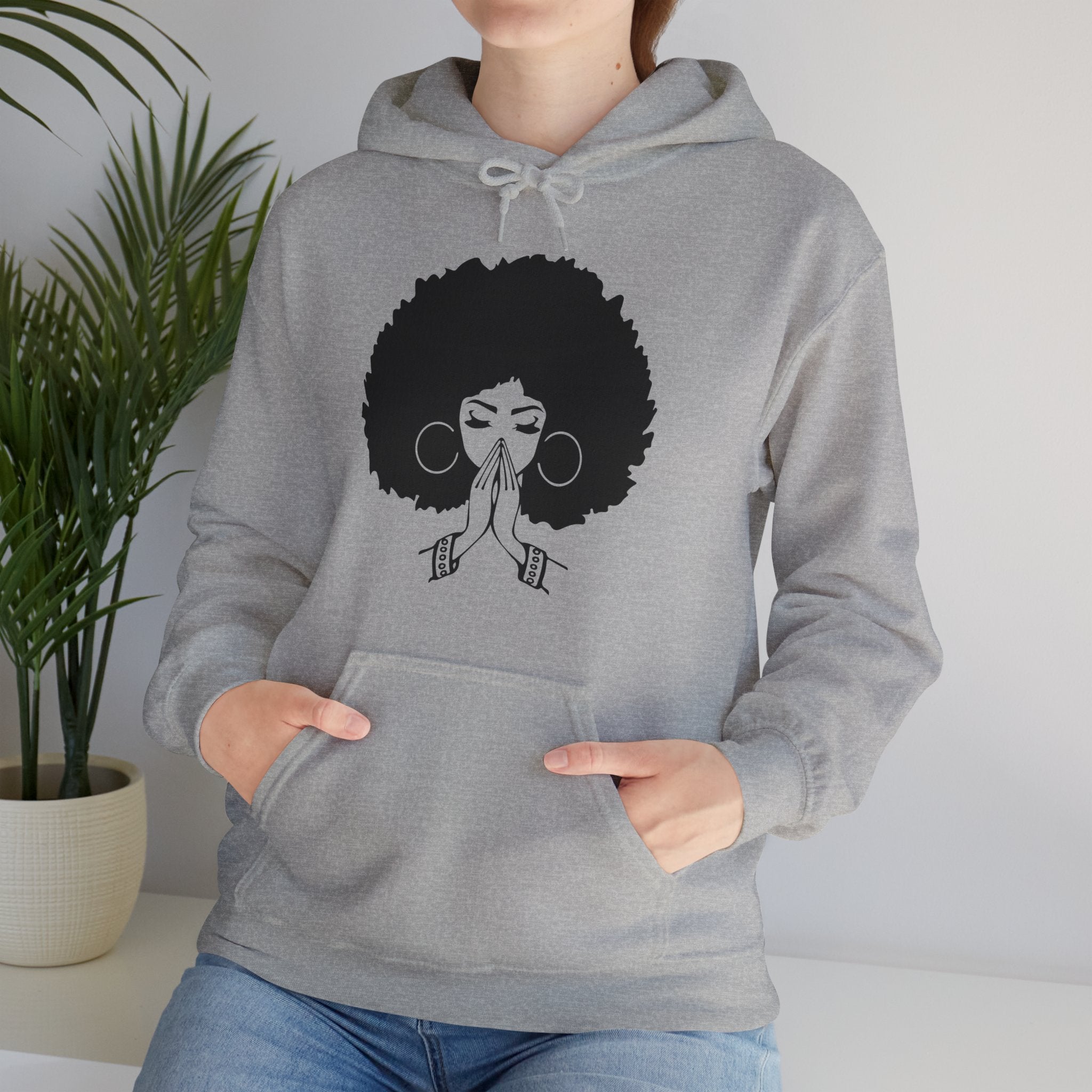 Afro Silhouette Prayer Hoodie