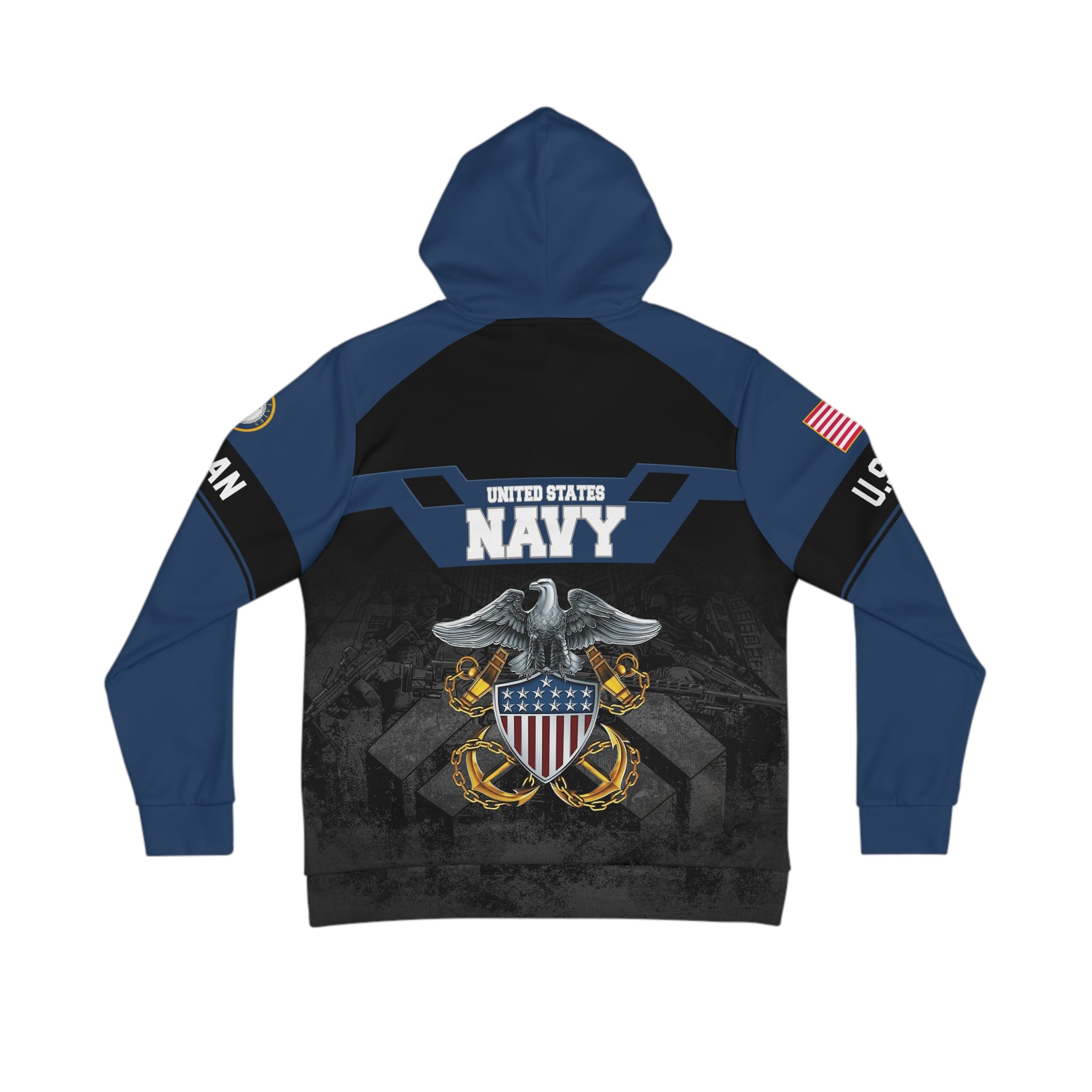 U.S. Navy Eagle Crest All-Over Print Hoodie