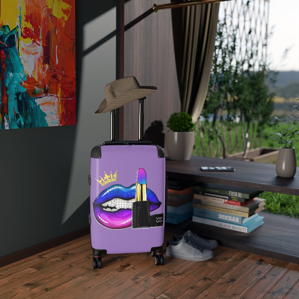 Light Purple Delicious Queen Lips Cabin Suitcase