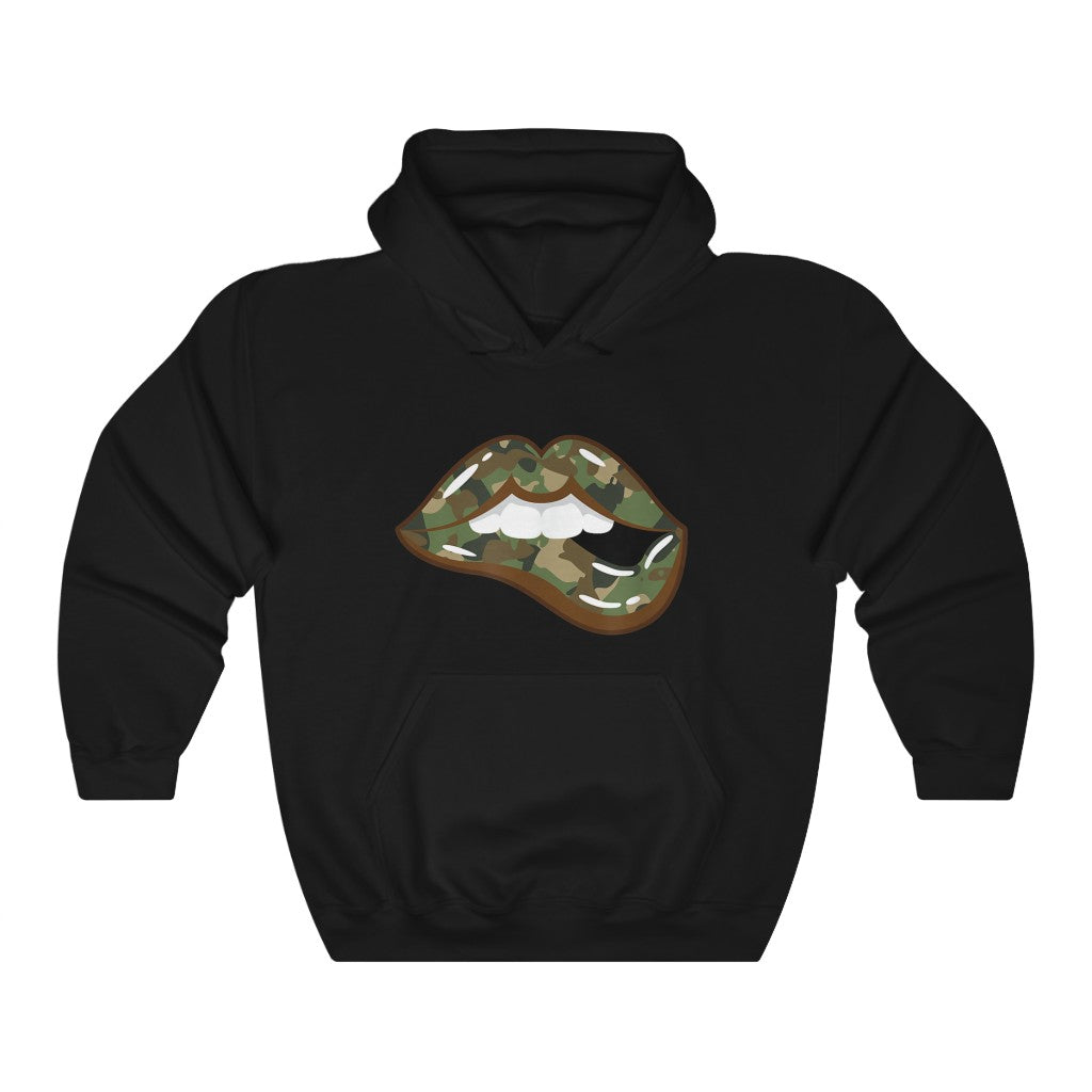 Camouflage Kissy Lips Hoodie