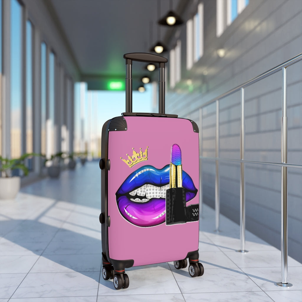 Pink Delicious Queen Lips Cabin Suitcase