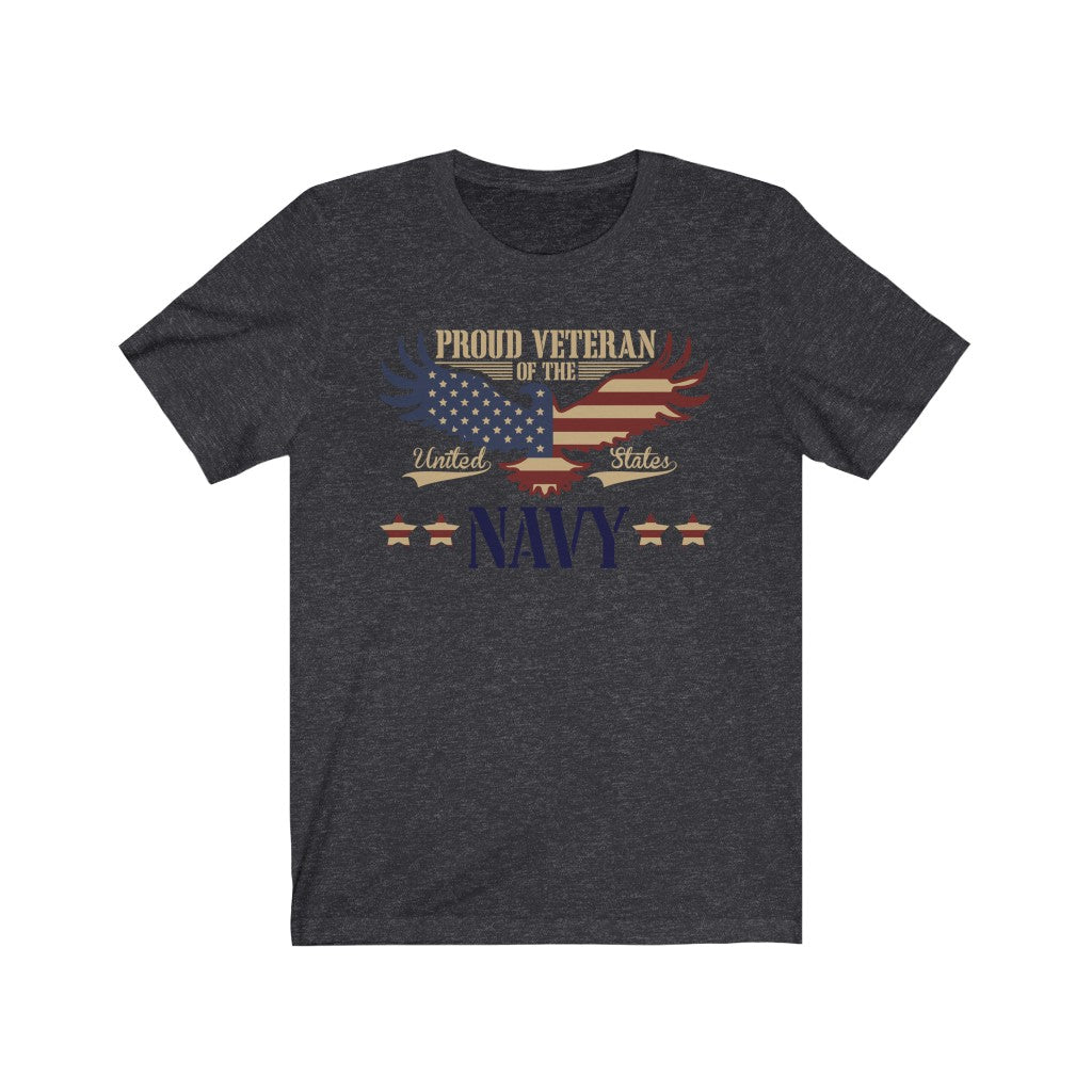 US Veteran Proud Navy Gold American Eagle T-Shirt