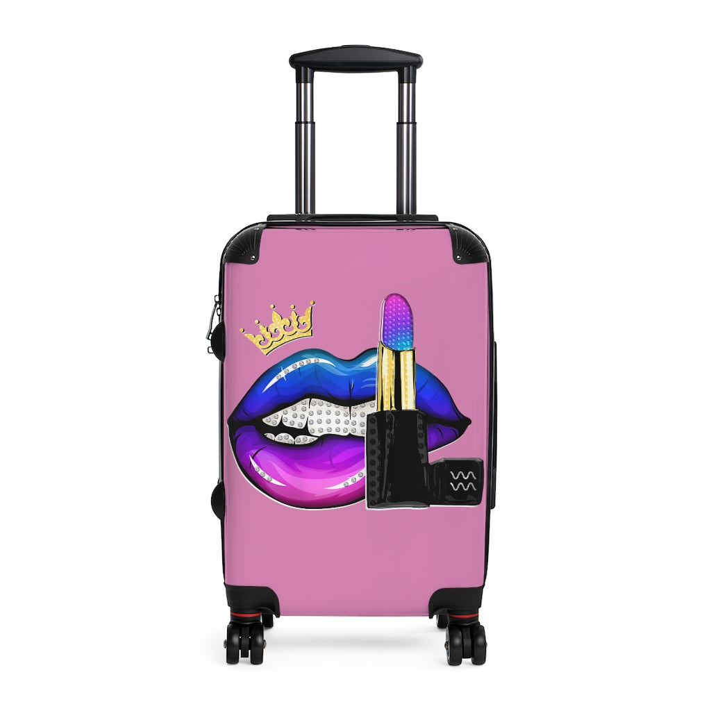 Pink Delicious Queen Lips Cabin Suitcase