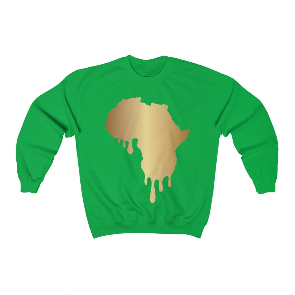 Golden Africa Drip Crewneck Sweatshirt