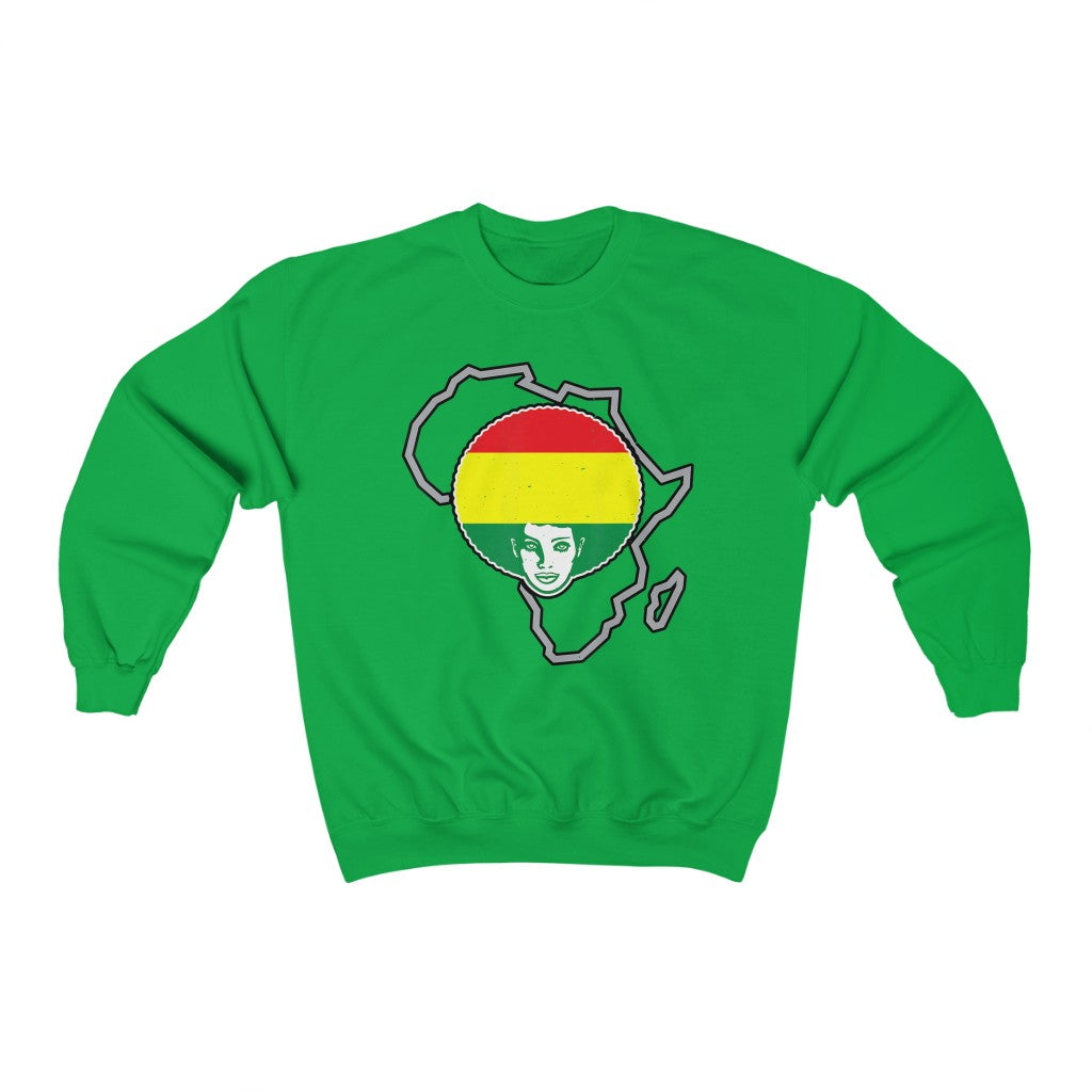 African Hair Globe Sweatshirt