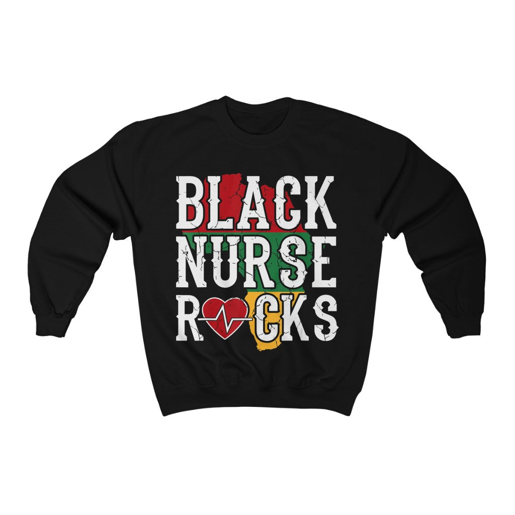 Black Nurse Rocks Sweatshirt