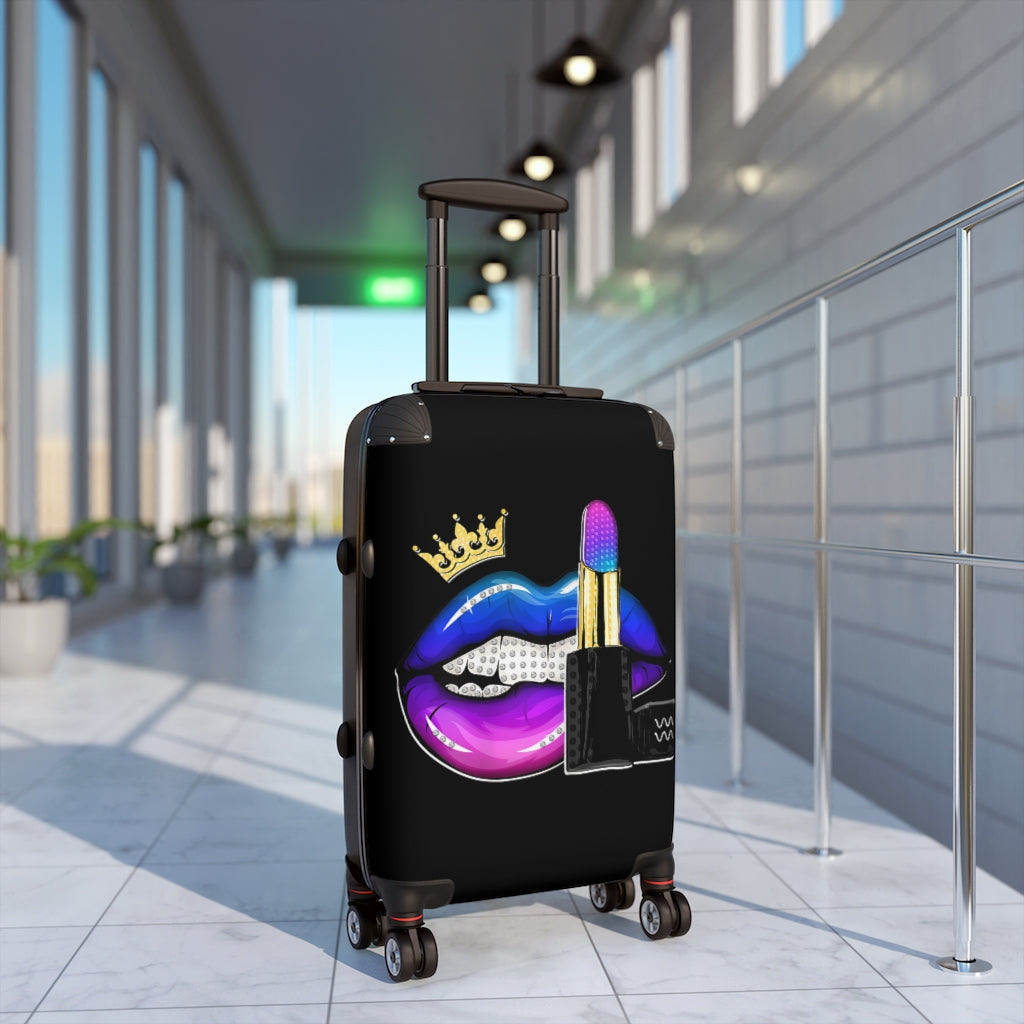 Black Delicious Queen Lips Cabin Suitcase