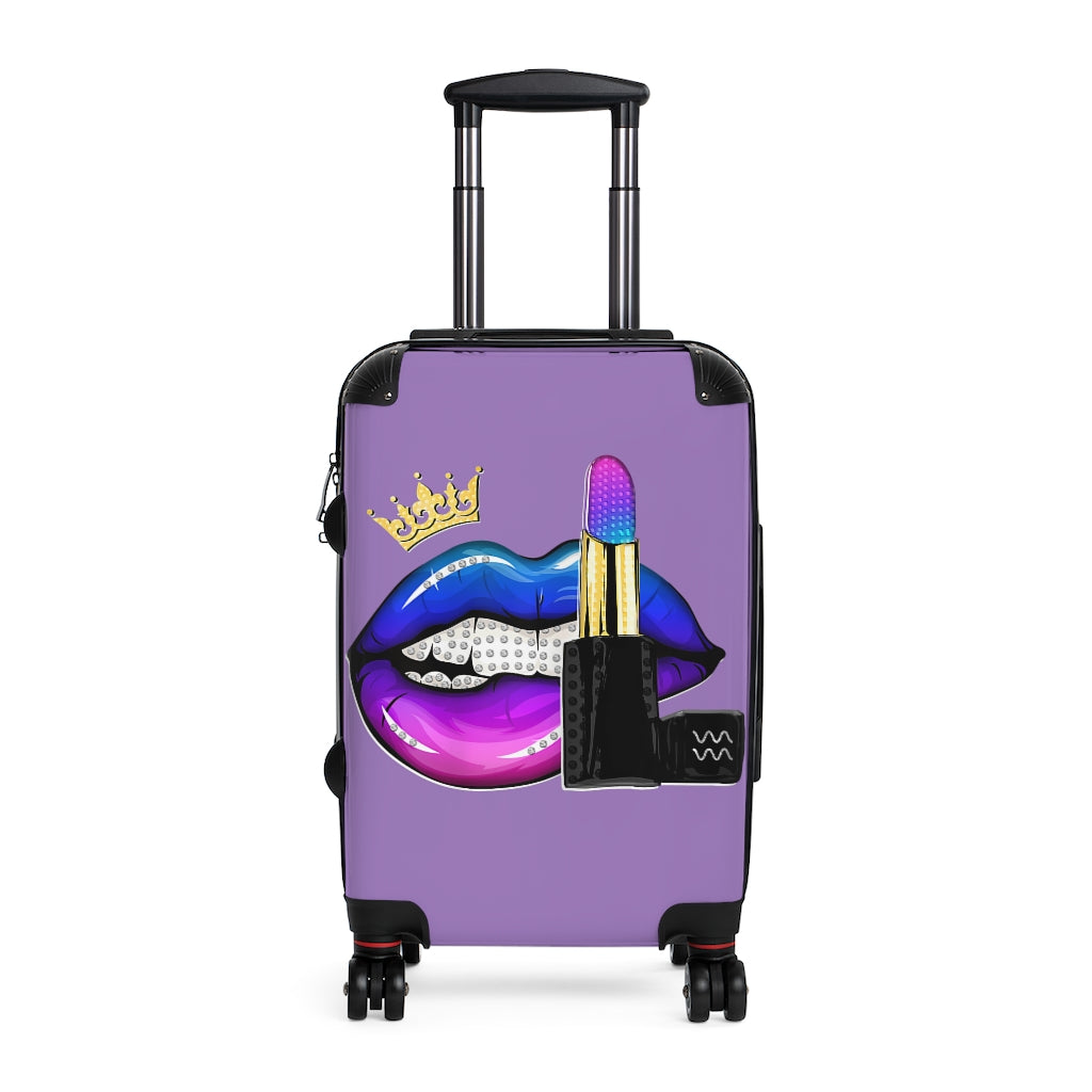 Light Purple Delicious Queen Lips Cabin Suitcase