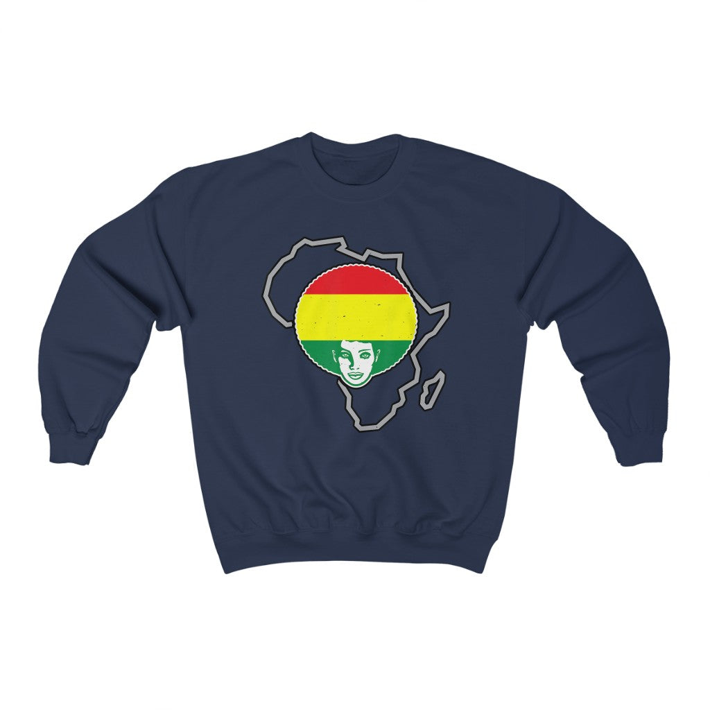 African Hair Globe Sweatshirt