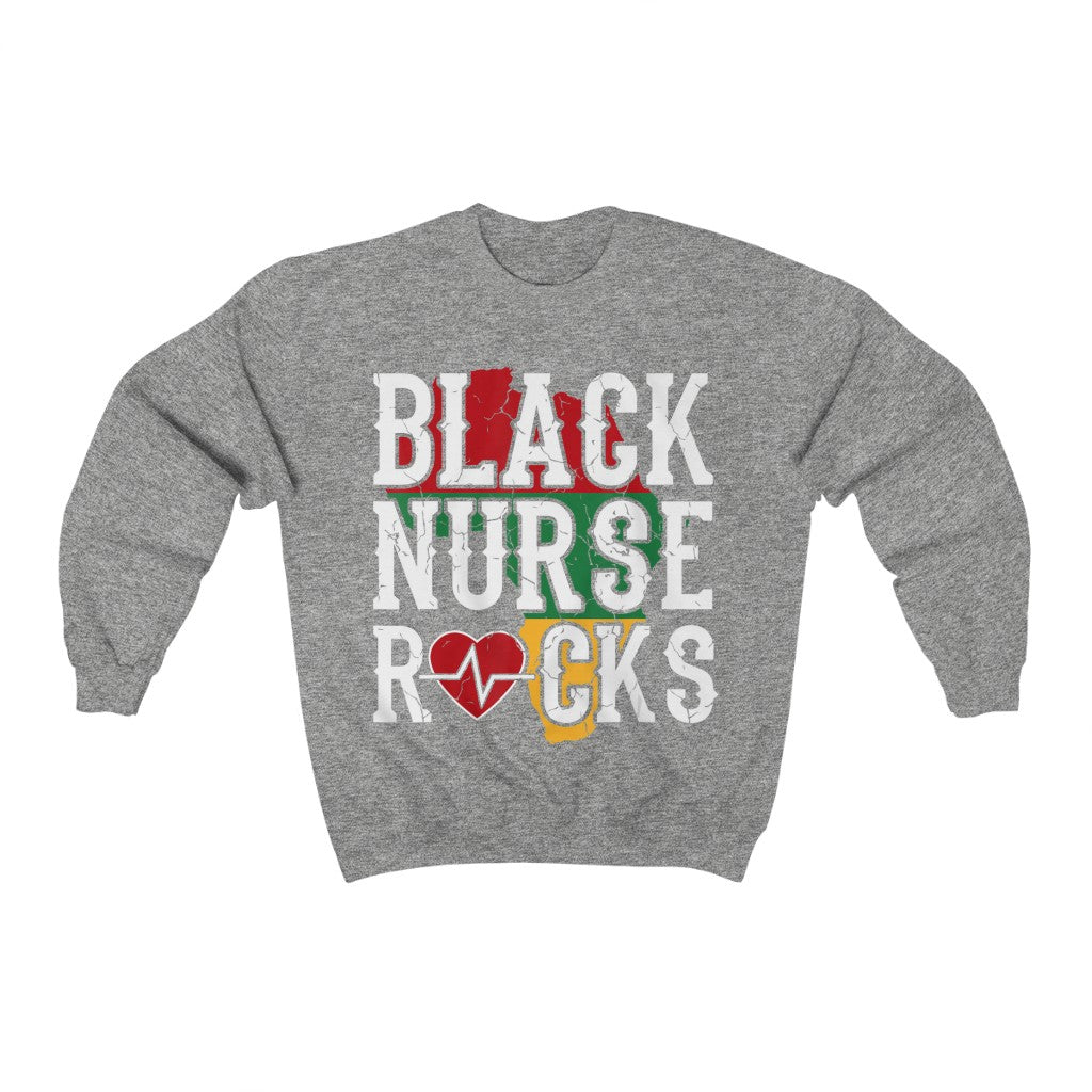 Black Nurse Rocks Sweatshirt