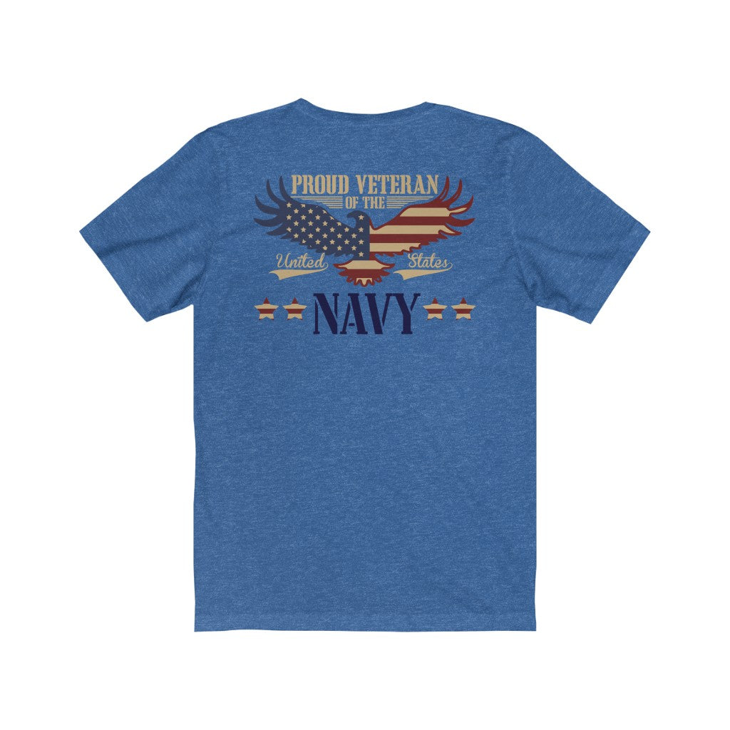 US Veteran Proud Navy Gold American Eagle T-Shirt