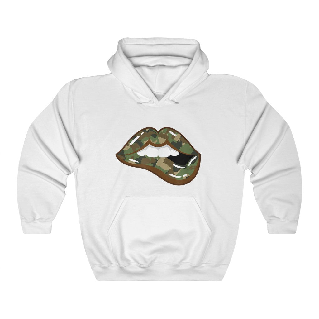 Camouflage Kissy Lips Hoodie